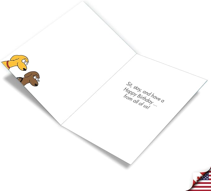 NobleWorks Jumbo Hilarious Birthday Greeting Card From Us 8.5 x 11 Inch with Envelope (1 Pack) Oversize Jumbo Bday The Animal Cafe J6384BDG-US