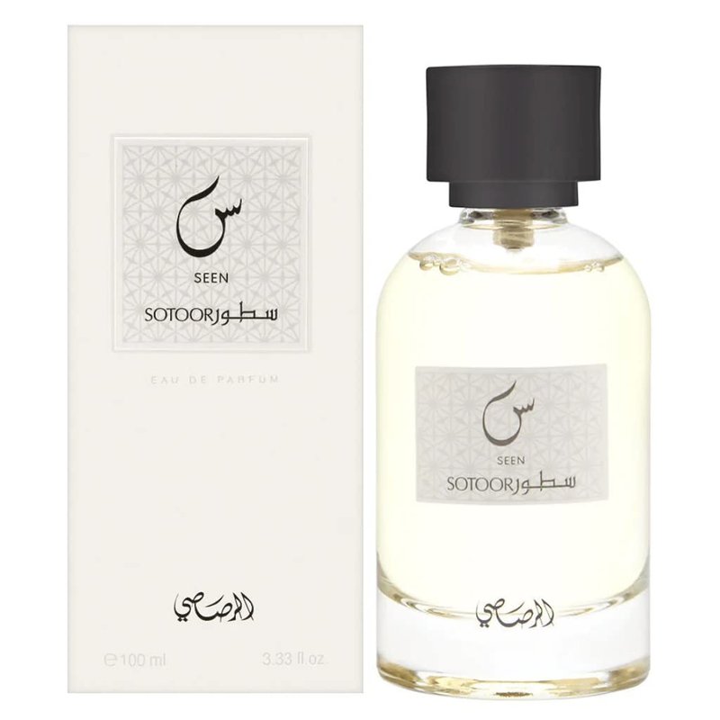 Rasasi Sotoor Seen EDP - Eau De Parfum 100 ML (3.8 oz) | Elegant Unisex Fragrance | Sweet Fruity Aroma Blended with Musk and Patchouli Perfumes