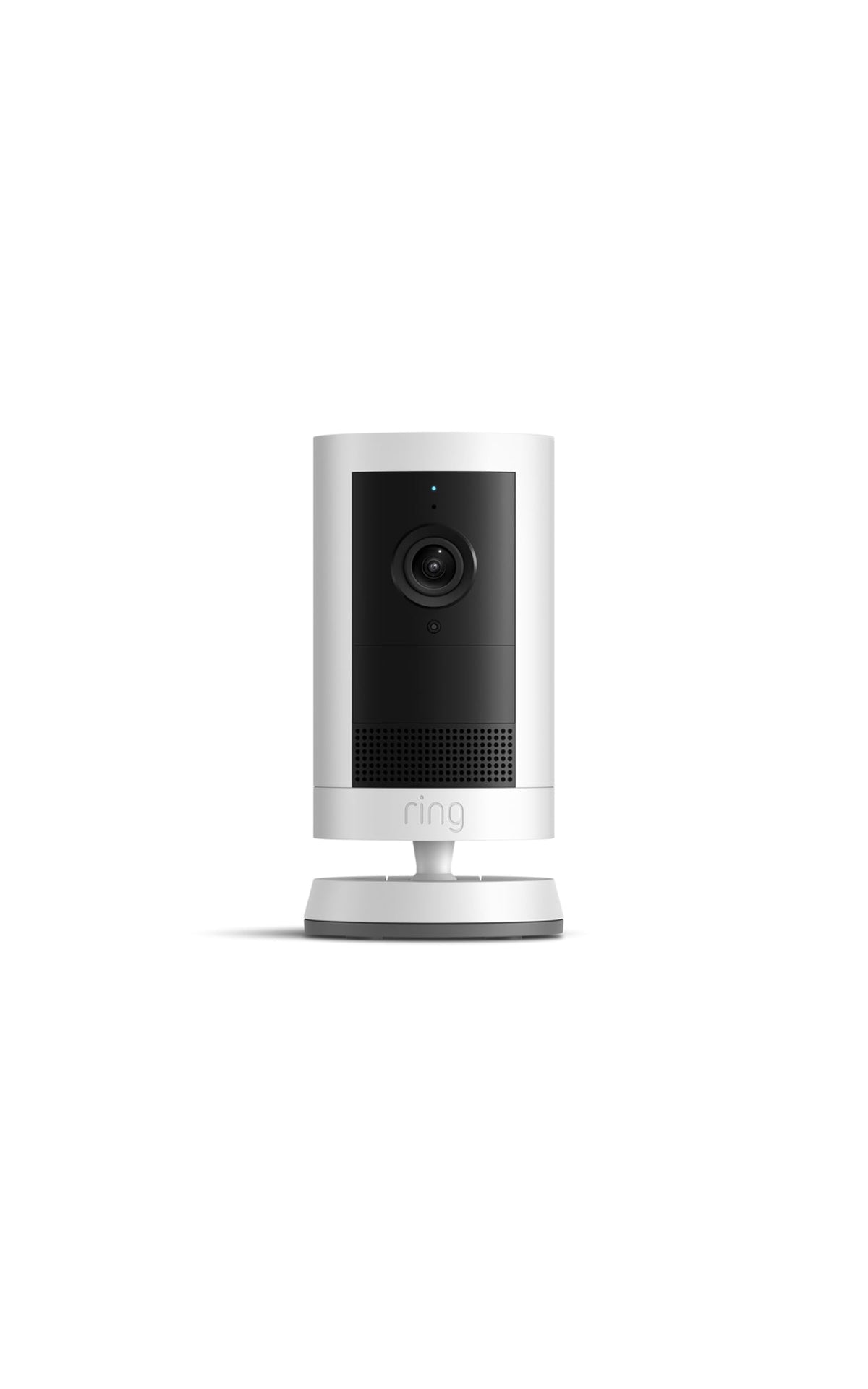 Ring Outdoor Cam Plus, Plug-In (newest model), Home or business security, Wide-Angle 2K Video with Ring Vision, Low-Light Sight for full-color night vision, Mount-Anywhere Versatility, White
