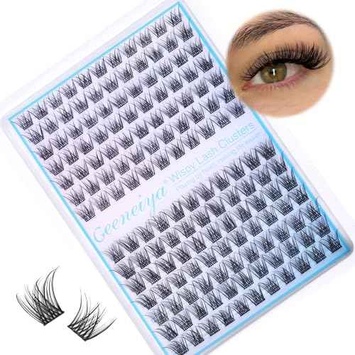 Short Lash Clusters Wispy C Curl Eyelash Clusters 10-12MM Individual Eyelashes Natural Cluster Eyelash Extensions Natural Looking Cluster Lashes by Geeneiya£¨154PCS, C Curl, 10-12mm)