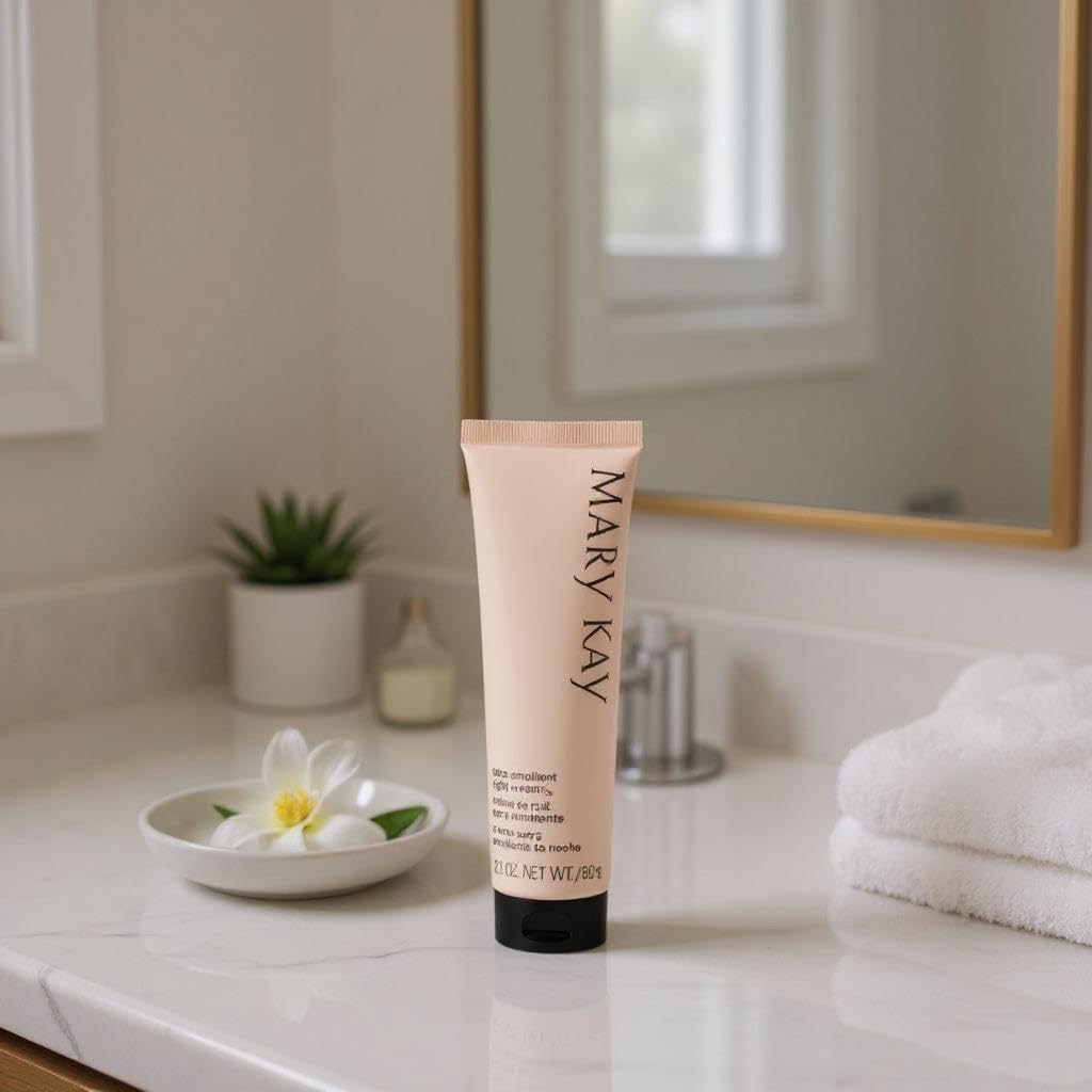 Mary Kay Extra Emollient Night Cream Set 2.1 ounce - includes Jade Roller and Gua Sha Set. 3-piece skin care, complete skin care routine set
