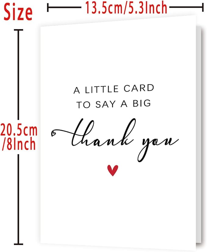 Simple Thank You Card Gifts for Men Women, Appreciation Gifts for Teacher Boss, A Little Card to Say A Big Thank You