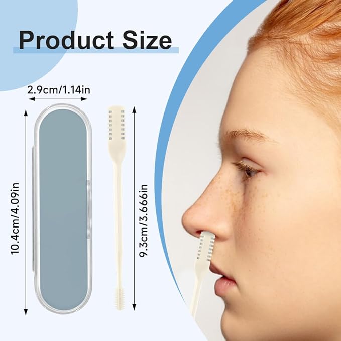 Nasal Hair Cutter, 2026 Upgraded Double Sided Portable Nose Hair Trimmer for Women Men, Travel Essentials Washable Nose Hair Remover Grooming Tool (Coffee, 6 Pcs)