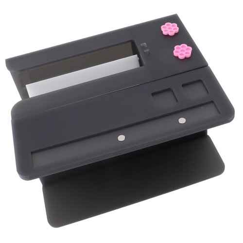 Eyelash Flowering Machine, 6.89in False Eyelash Separator with 10 Eyelash Glue Cups, Professional Portable Acrylic Gift for Women Practical Lash Fan Maker Root Splitter (Black)