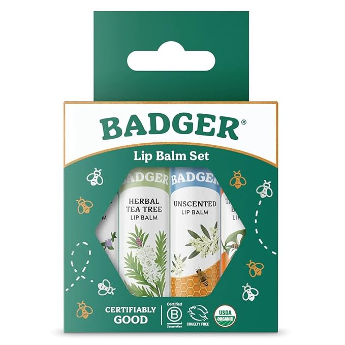Classic Lip Balm -(Tangering Breeze, Lavender & Orange, Vanilla Madagascar, Pink grapefruit) 4Pk box