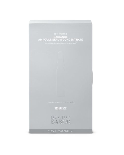 Doctor BABOR Radiance Ampoules Serum, 20% Vitamin C Treatment, with Hyaluronic Acid, High Dose, Face Pigment Spot Minimiser, for Smoother Skin with Glow, Against Wrinkles, 100% Vegan, 7 x 2 ml