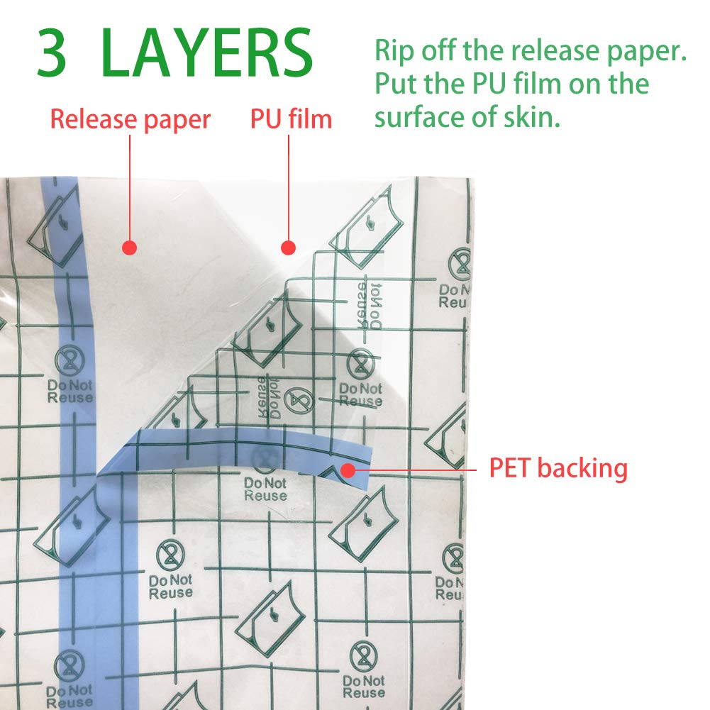 Tattoo Aftercare Bandage Roll 6" x 10 Yard - Waterproof Transparent Film for Tattoo Initial Healing and Skin Repair Adhesive Tattoo Supply Wrap