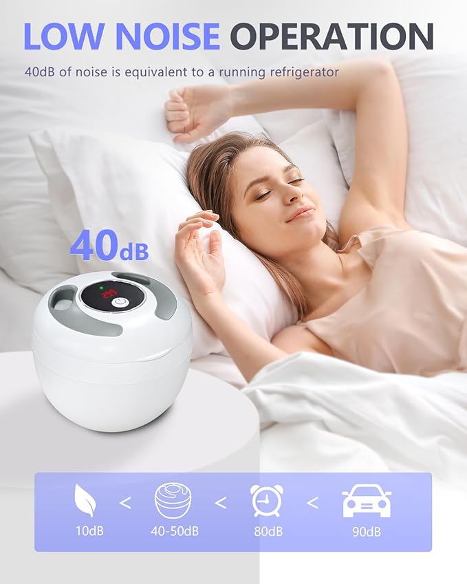 Dental Ultrasonic Retainer Cleaner Machine 45kHz, UV Denture Cleaner with 4 Modes Digital Timer, Portable 200ML UltraSonic Cleaning Pod for Night Mouth Guard, Aligner, Braces, Jewelry and More-White