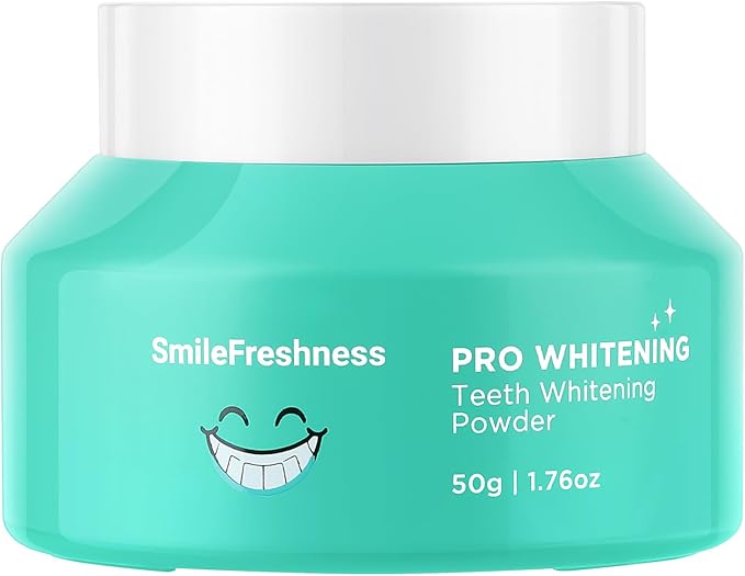 Teeth Whitening Powder - Removes Plaque & Stains, Enamel Care Tooth Whitening Powder with Pap+, Ideal for Sensitive Teeth, Refreshing Mint Flavor (1.76oz).