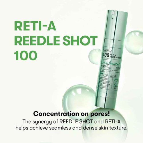 VT COSMETICS PDRN 100 Essence & Reti-A Reedle Shot 100, Skin Restoration, Recovery, Retinol Exosome Microneedling Serum, Korean Skin Booster