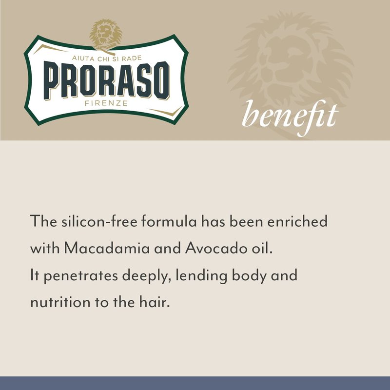 Proraso Azur Lime Beard Oil - Moisturizing Avocado, Sunflower, Citrus & Mint Condition Beards & Add Shine - Leave In Facial Hair Oil for Men - 1oz