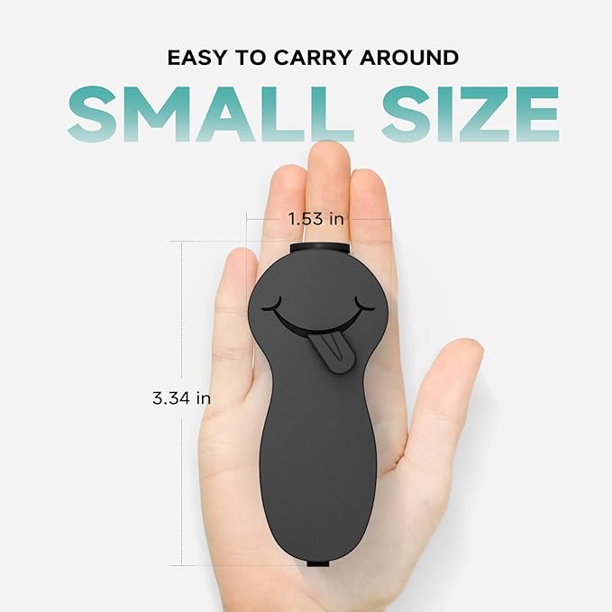 RONAVO Tongue Scraper for Adults, Metal Tongue Cleaner (2024) Tongue Coating Removal Bad Breath Care, Tongue Scraper with Black Carrying Case for Travel & Business Trips, Portable Storage
