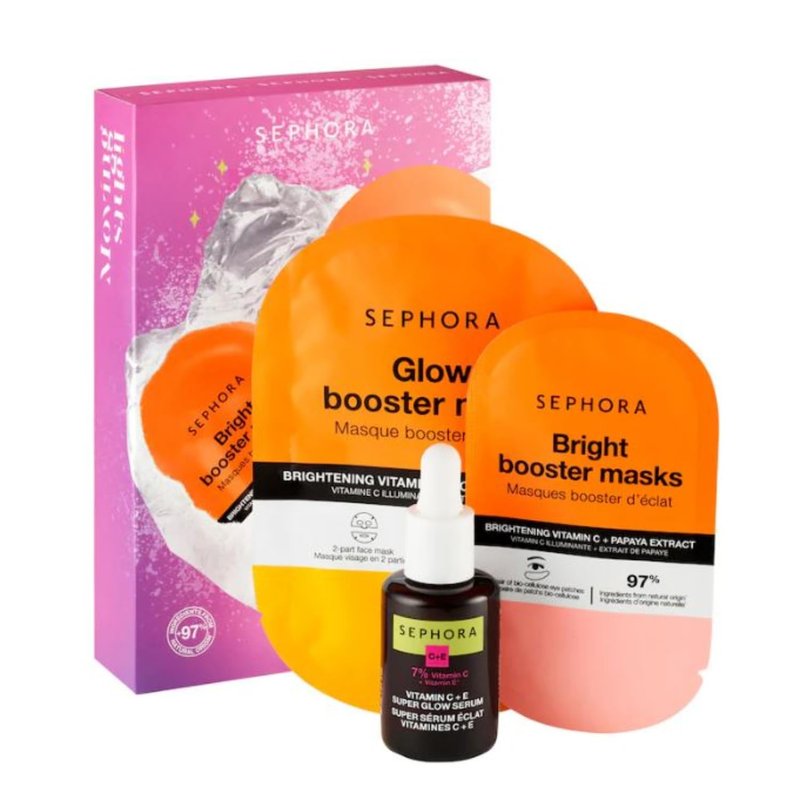 Sephora Favorites Limited Edition Vitamin C Set - 3 Glow Essentials - 2 Face Masks and 1 Serum