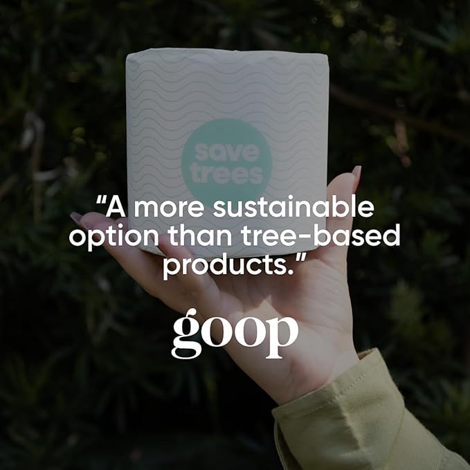 Save Trees Bamboo Toilet Paper -80 Rolls Of Septic Safe Organic Toilet Paper - 3-ply, 300 Sheets Per Roll - PFAs Free, FSC Certified, Plastic & Chemical Free -For Home, Boat& RV Use