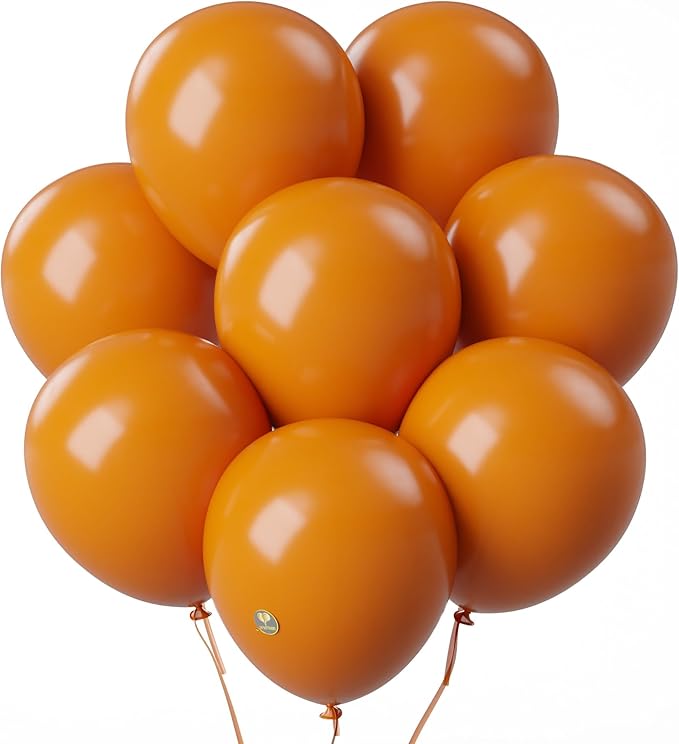 AFTERLOON® Biodegradable Balloons 24 pcs Orange balloons 12 Inch, Matte Color Thickened Extra Strong Latex Helium Balloons (Orange-12 inch-24pcs)