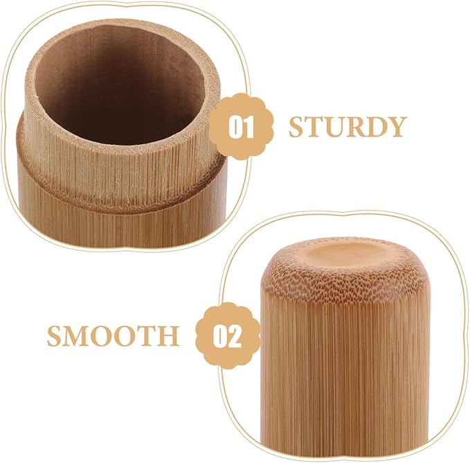 2Pcs Portable Bamboo Toothbrush Holder Case Lightweight Travel Tube for Hiking Camping and Daily Use Storage for Bamboo and Toothbrushes