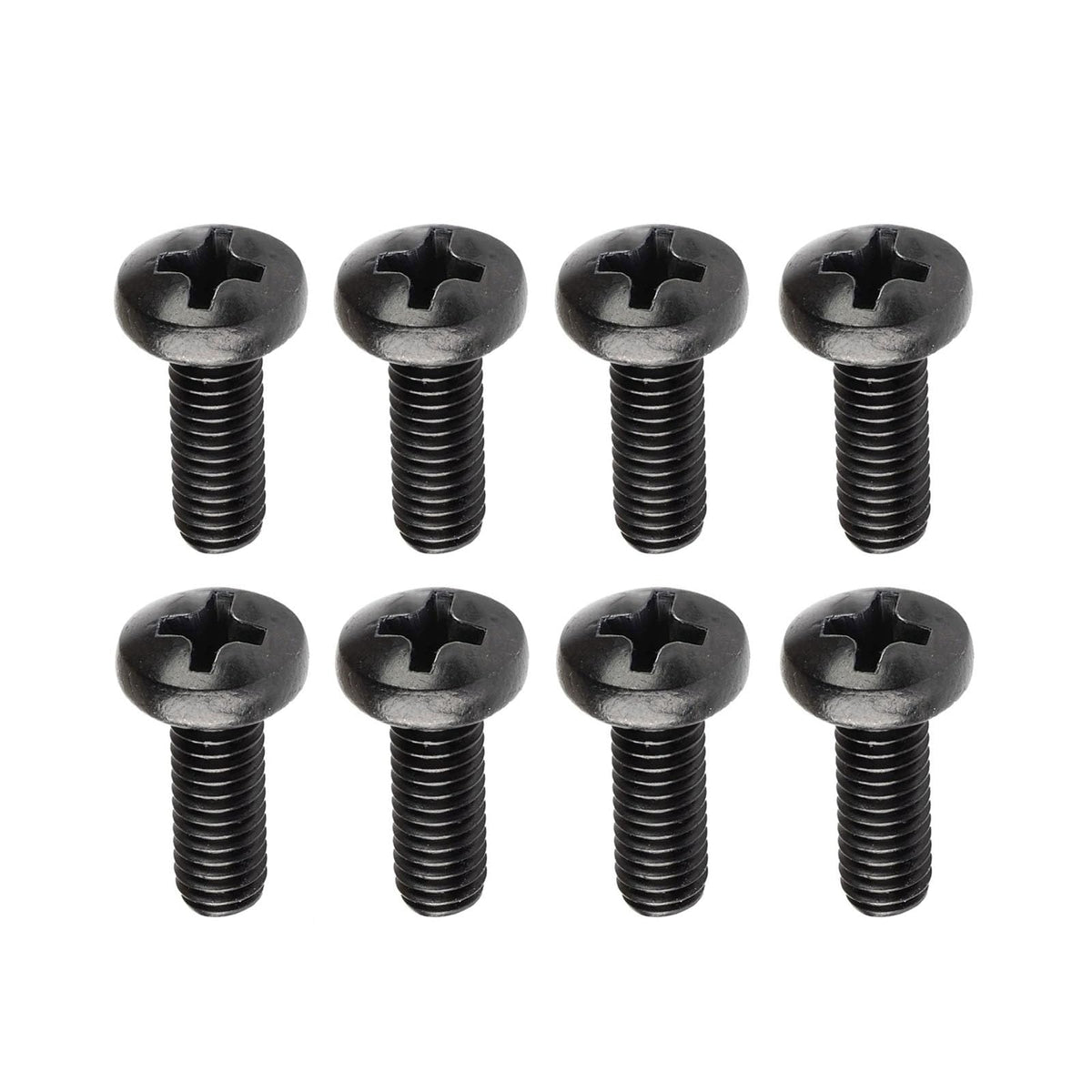 Black License Plate Screws for Lexus, Toyota, M6-1.0 x 16 mm Bolt,Phillips Machine Pan Head 18-8, Stainless Steel(8 Pack)