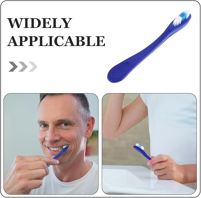 Healvian 10Pcs Small Short Handle Anti-Self- Toothbrushes 13.5Cm for Prisons Hospitals Centers Portable Travel Oral Care