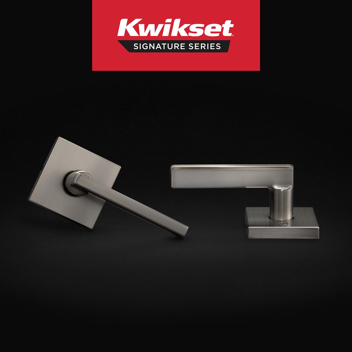 Kwikset Halifax Interior Passage Door Handle, Lever For Closet and Hallway Doors, Reversible Non-Locking Handle Lever, Satin Nickel, with Microban Protection