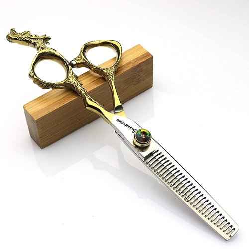 Efficient Scissors and Scissor Bag Set for 6 'Professional Barber Scissors and Shavers
