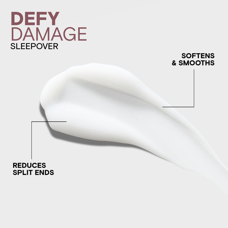 Joico Defy Damage Sleepover Overnight Nourishing Treatment | Instantly Softens & Smooths | Strengthen Bonds | Reduce Breakage & Split Ends | No Rinse Formula | With Arginine & Keratin | 3.38 oz