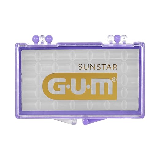 GUM Orthodontic Wax for Braces and Dental Devices - Soothing Dental Wax with Vitamin E and Aloe Vera - Clear Color - Unflavored (Pack of 1)