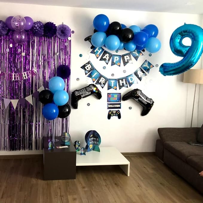 40 inch Blue Number Balloon Giant Foil Helium Balloons Blue Number 9 Balloon for 9th Birthday Party Decorations