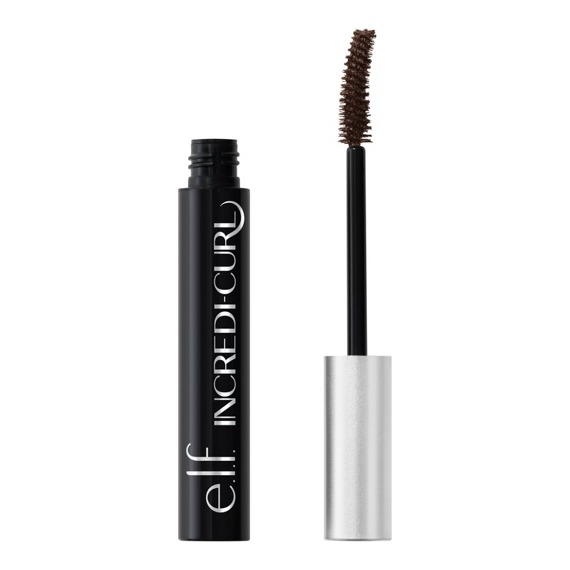 e.l.f. Incredi-Curl Mascara, Volumizing Mascara For A Bold, Lasting, Lifted Curl, Smudge-Resistant Formula, Vegan & Cruelty-Free, Dark Brown