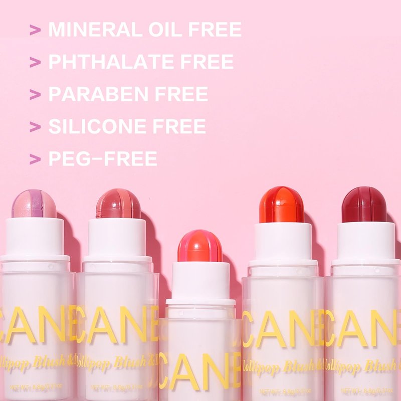 UCANBE Mauve Plum Cream Blush Stick for Cheeks, Duo-Tone Buildable Blush Makeup, Hydrating Lightweight Face Blush with Vitamin E, Natural Dewy Finish, Long-Wearing, Water-Resistant