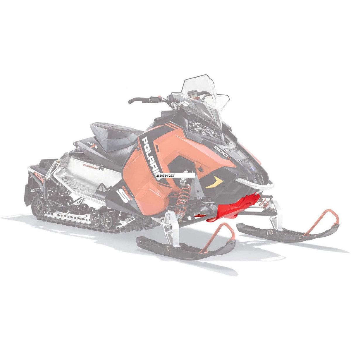 Polaris 2880384-293 Red Extreme Skid Plate Axys Rush Switchback Titan RMK Snowmobile OEM