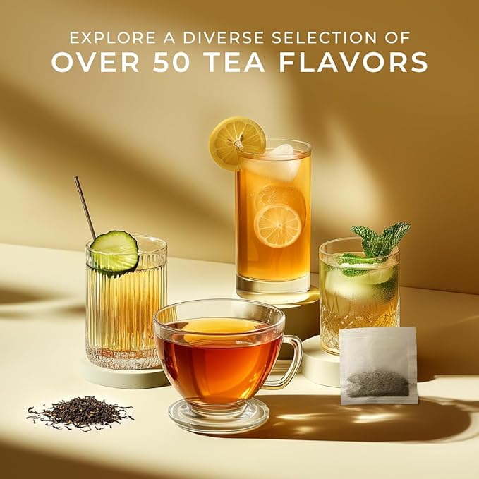 Gya Tea Co Spearmint Herbal Tea Bags (50 Bags) - Caffeine Free with a Tangy Flavor for All Day Comfort, Calming, Relaxing & Nourishing - Fruit & Herbal Blends