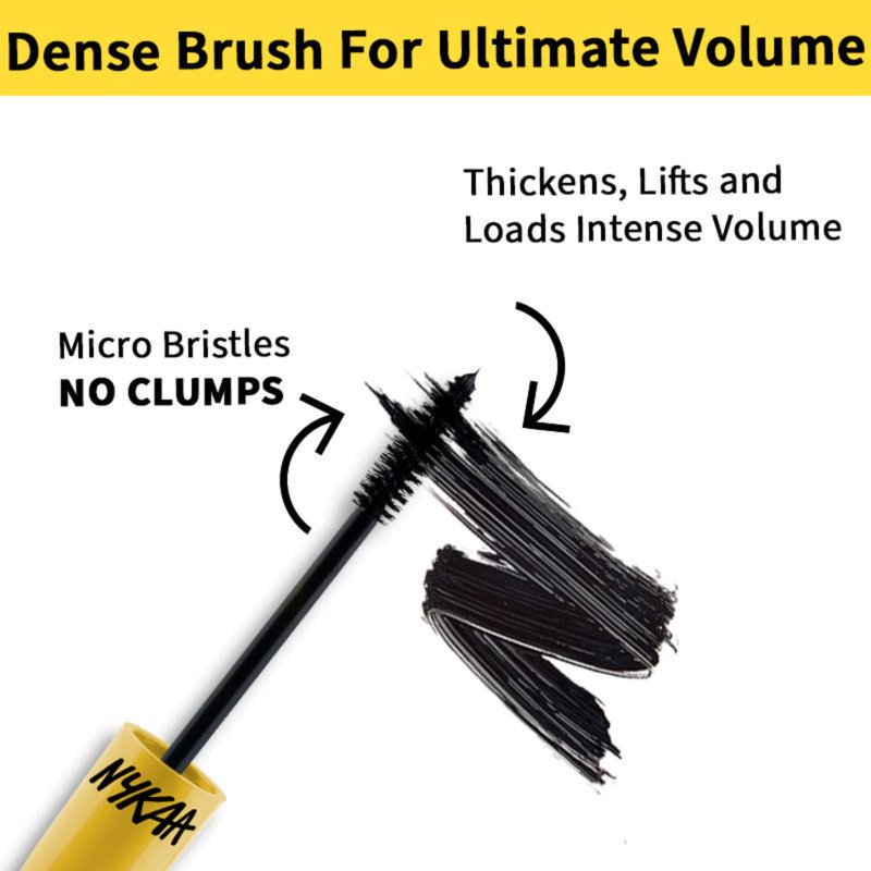 Nykaa Cosmetics Lash Talk Super Sizer Volumizing Mascara, 0.28 oz - Waterproof, Smudge-Proof, No Clumping - Wand Coats Lashes from Root to Tip, Vegan