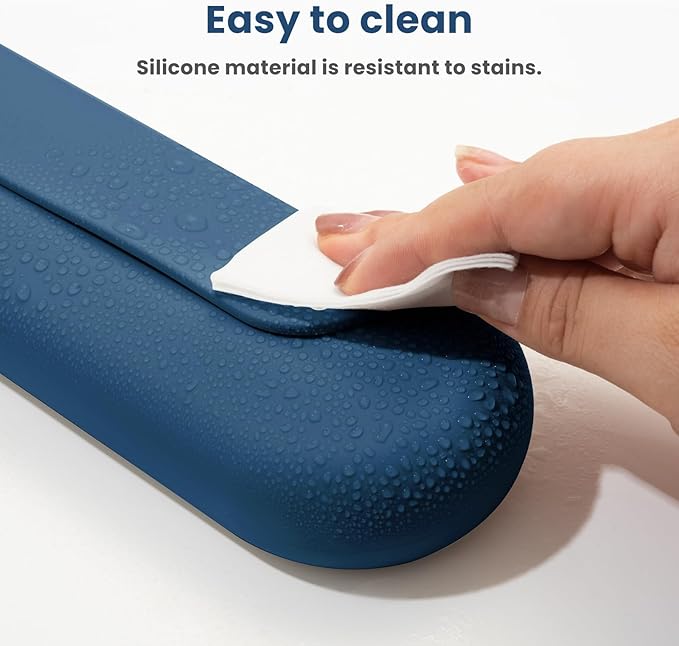 Silicone Electric Toothbrush Travel Cover, Toothbrush Travel Containers Bag Case for Men and Women,Keeps Toothbrush Fresh and Clean, Fits Most Manual and Electric Toothbrushes - Blue