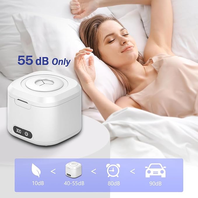 Ultrasonic Retainer Cleaner with UV, 300ML, 49kHz, Dental Cleaning Pod for Dentures, Aligners, Night Guards, Braces, Toothbrush Heads, Jewelry, Mouth Guard, 4 Modes with Digital Timer
