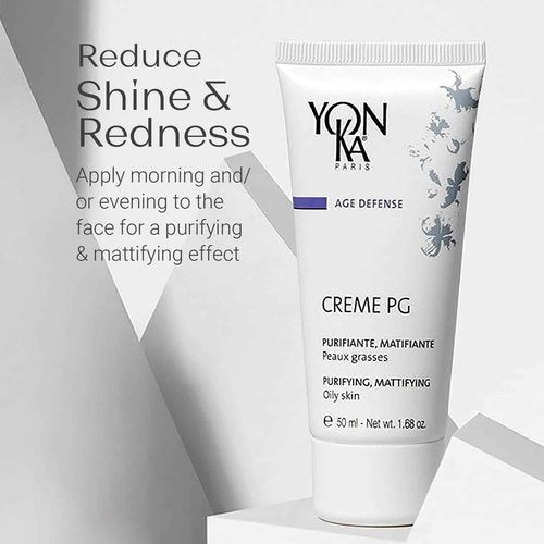 Yon-Ka Creme PG | Mattifying Protective Cream for Oily Skin | Anti-Aging Balancing Treatment for Shine and Redness | Paraben-Free | 1.68 oz