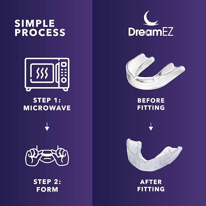 Anti Grinding Mouth Guard for Clenching Teeth at Night, Professional Dental Night Guard for Grinding and Bruxing, Made in The USA (1-Pack)