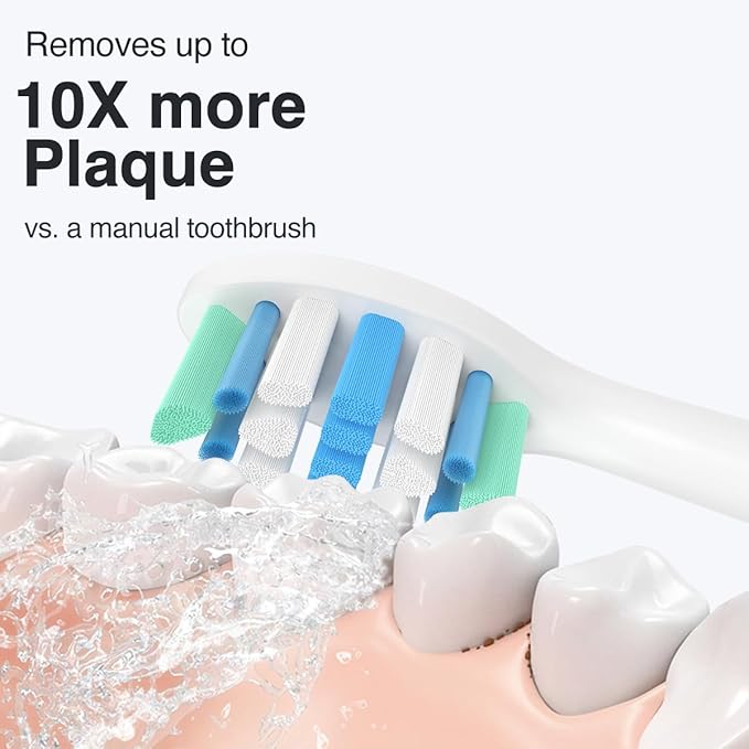 Electric Toothbrush Heads for Philips Sonicare Replacement Heads C1,C2,G2,4100,W,Replacement Brush Head Compatible with Phillips Sonicare Electric Toothbrushes C2,C1,G2,for Sonic Care Brush,6 Pcs