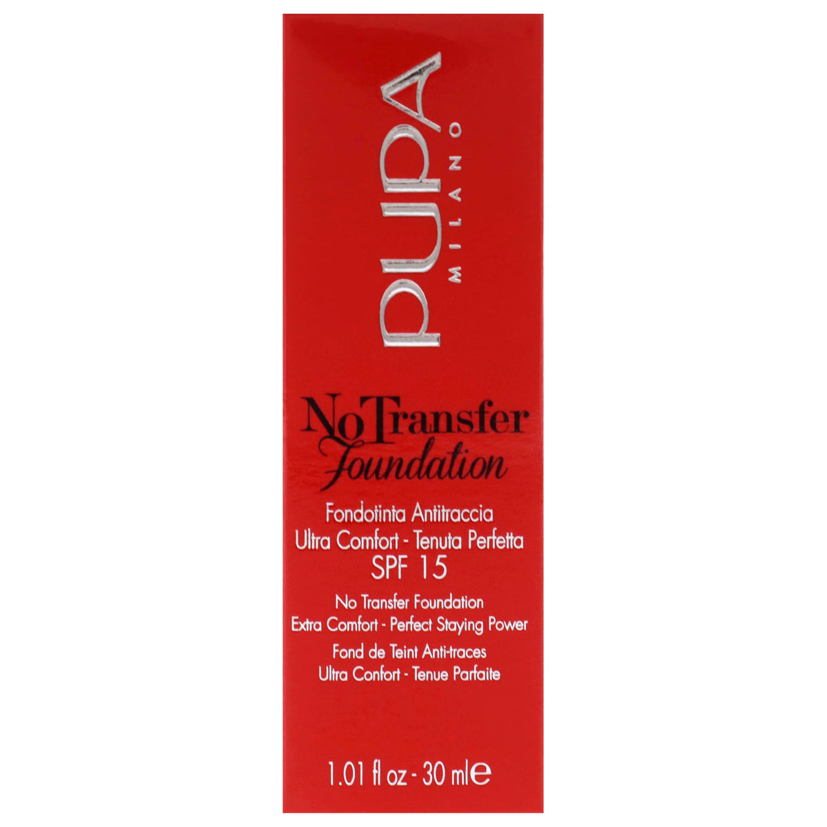 Pupa Milano No Transfer SPF 15 Foundation for Women, No. 02/Light Beige, 1.01 Ounce