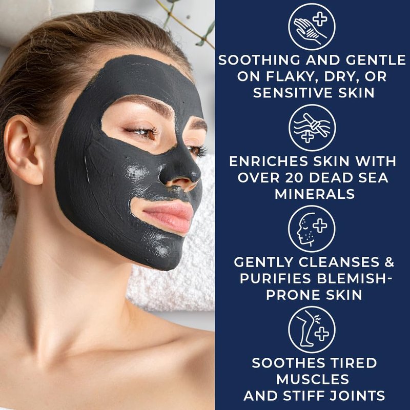 Natural Elephant Dead Sea Mud Mask (40oz (Pack of 4 9.9oz Jars))