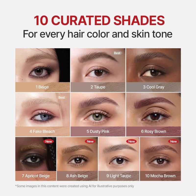 Espoir The Brow Color Fixing Cara #4 Fake Bleach | Easy Fixing without Clumping with Skinny Brush, Long-Lasting & Smudge-proof Eyebrow Mascara, Soft Mood Coloring Tinted Gel, Korean Makeup, 0.1 Fl Oz.