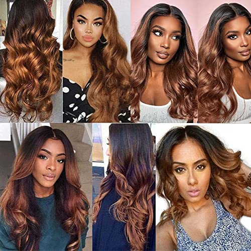 Color #30 Human Hair Bundles Ombre Body Wave Bundles 26 28 30 inch 1B/30 Human Hair Bundle Brown Body Wave Bundle