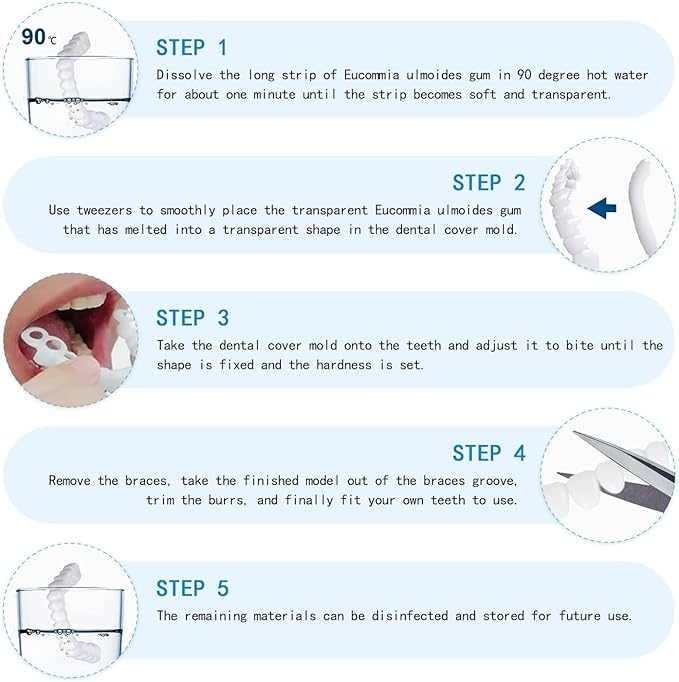 2 Pairs, Temporarily Adjustable for Men and Women, Regain Confidence Smile Teeth Whitening Kits(White) (1)