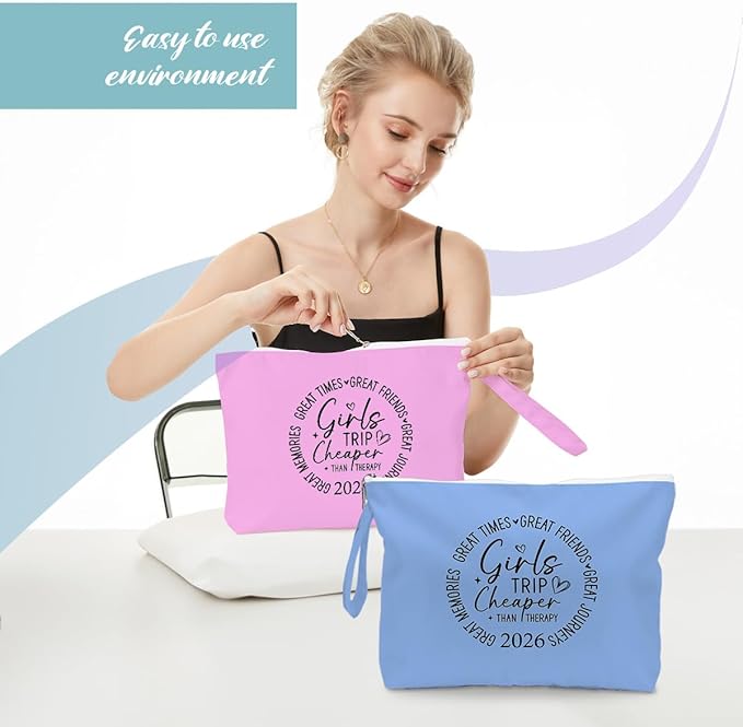 Fokongna 2PCS Girls Trip Gifts Wet Bag Wet Dry Bag Beach Bag Favors for Swimsuit Toiletry Bag Travel Essentials For Women, Beach Travel Gym Wet Dry Bag for Swimsuit Dirty Diaper Bag