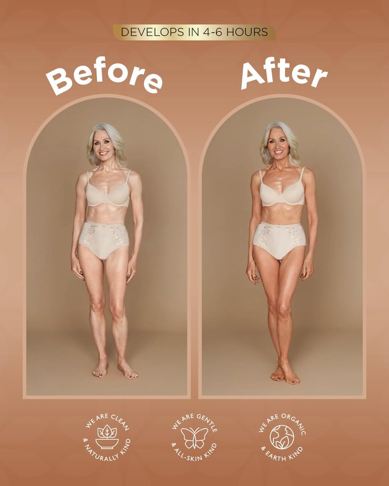 TanOrganic Self Tanning Oil 100ml | Organic Self Tanner for Face & Body | Light Natural-Looking Tan with Vitamin E | No Orange Tint, Streak-Free & Transfer-Resistant