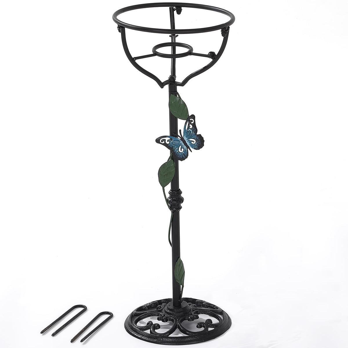 Cast Iron Gazing Globe Stand, 24.5" Gazing Ball Stand for Indoor Outdoor