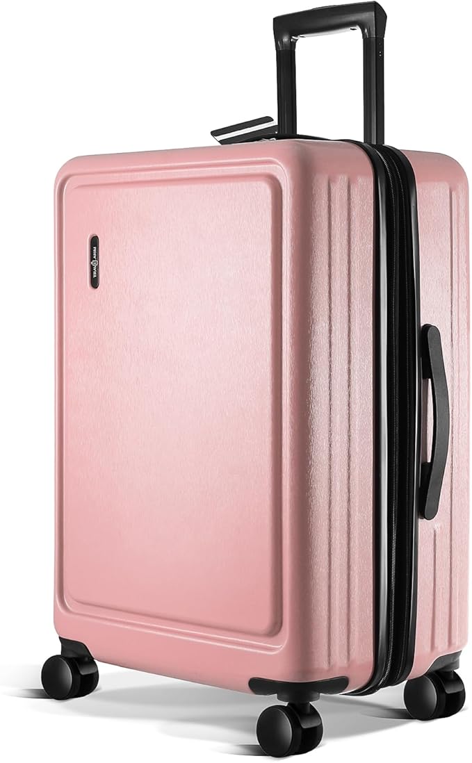 TRAVELARIM 24 Inch Luggage with Spinner Wheels, Hard Shell Suitcase with TSA Locks for Luggage, Travel Large Suitcase, Expandable Hard Shell Suitcases, Pink