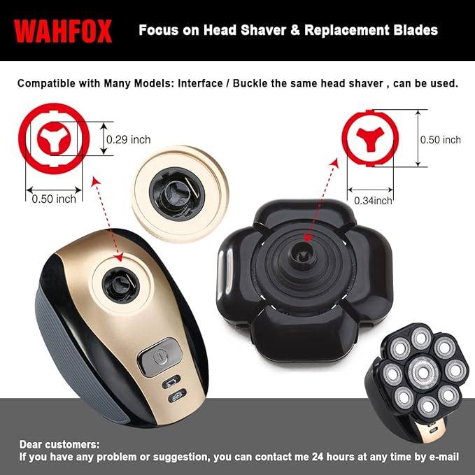 FOXSONIC Upgraded 9 Blade Body Shaver Replacement Heads for Many Brands Electric Razor