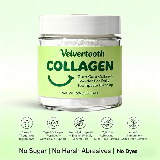 Collagen Strengthening Collagen Powder, Collagen Powder for Gums, Daily Gum-Line & Enamel Support Formula for Brighter Smile, Reduced Sensitivity & Healthier Gums (2)