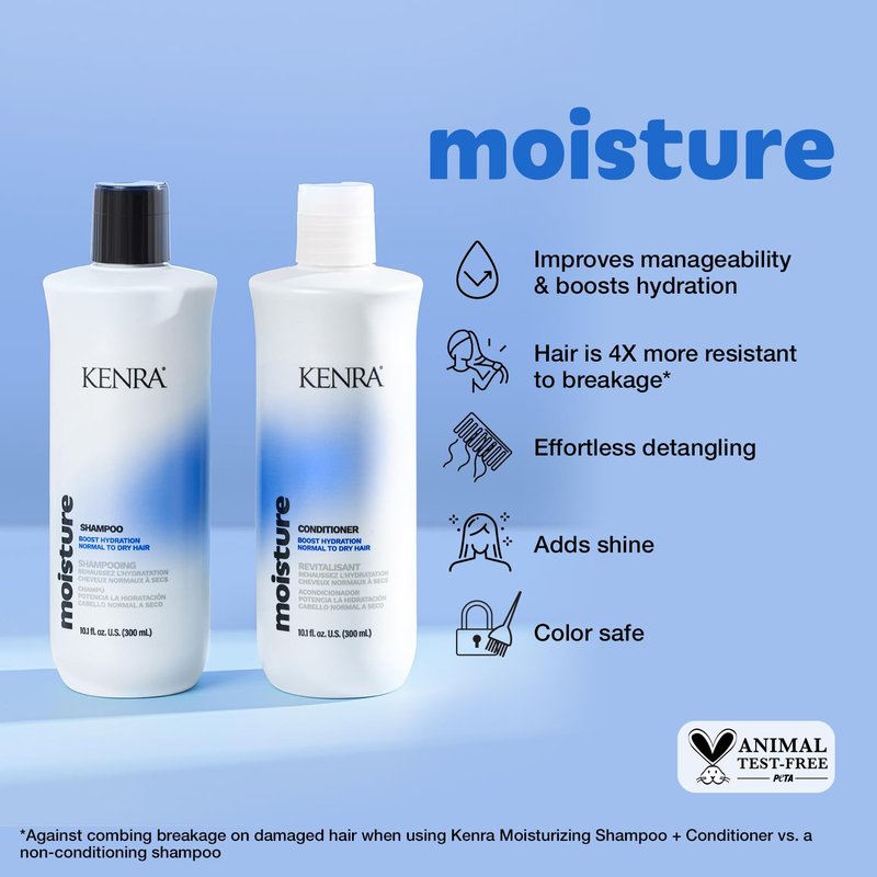 Kenra Professional Moisture Conditioner | Boost Hydration | Improve Manageability and Shine | Nourish Dry Hair | Color Safe | Effortless Detangling | Normal to Dry Hair