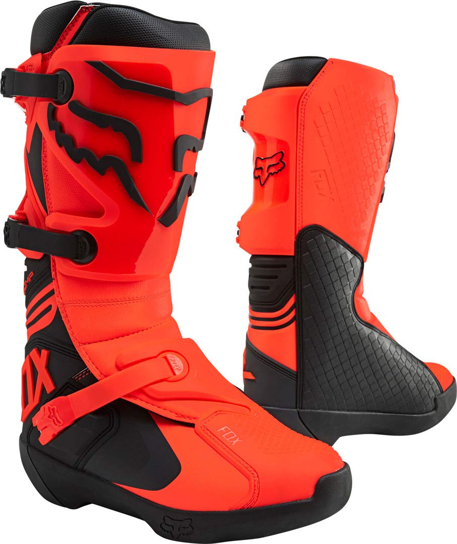 Fox Racing Men's Comp Motocross Dirt Bike Boots, Fluorescent Orange, 12